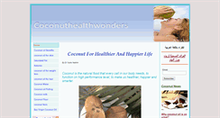 Desktop Screenshot of coconuthealthwonders.com